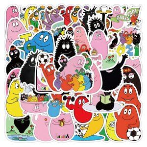 Barbapapa Cartoon 50 pc Sticker Lot - NEW Barbapapas